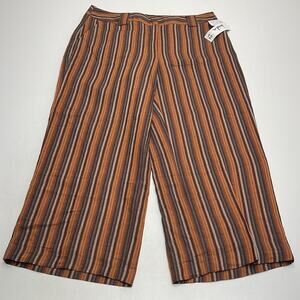 DAVID N Women’s 12 Wide Leg Lightweight Linen Capri